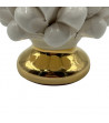 Pigna Bianca con base Oro Zecchino in Ceramica di Caltagirone