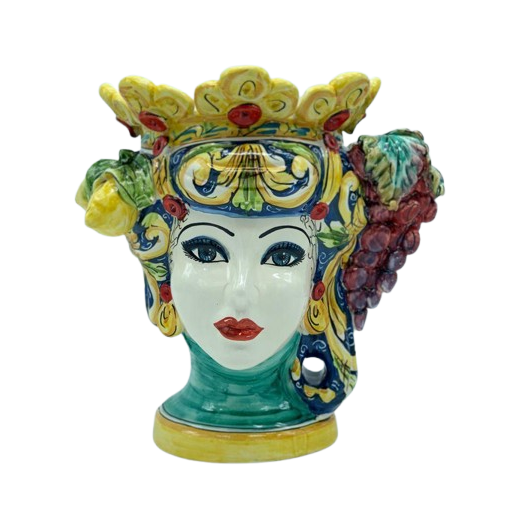 Testa di Moro in ceramica di Caltagirone - Ceramiche Fabrizio Boria Testa di Moro in ceramica di Caltagirone - Ceramiche Fabrizio Boria