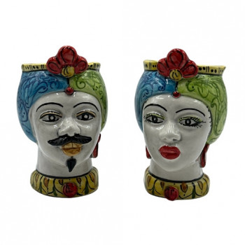 Testa di Moro da parete in ceramica di Caltagirone - Ceramiche Fabrizio Boria