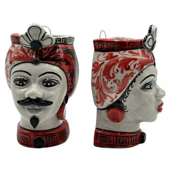 Testa di Moro da parete in ceramica di Caltagirone - Ceramiche Fabrizio Boria