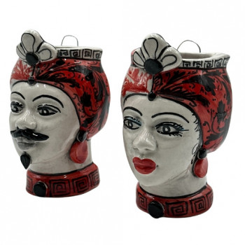 Testa di Moro da parete in ceramica di Caltagirone - Ceramiche Fabrizio Boria
