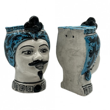 Testa di Moro da parete in ceramica di Caltagirone - Ceramiche Fabrizio Boria