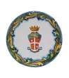 Piatto in Ceramica di Caltagirone con Logo Arma dei Carabinieri 20 cm.