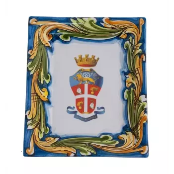Svuotatasche in Ceramica di Caltagirone con Logo Arma dei Carabinieri