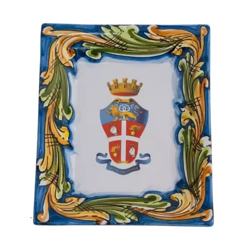 Svuotatasche in Ceramica di Caltagirone con Logo Arma dei Carabinieri