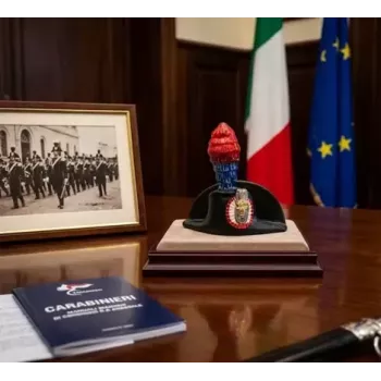 Lucerna Carabinieri in Ceramica di Caltagirone artigianale